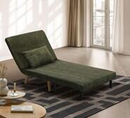 Montey Fabric 1 Seater Sofa Bed Green