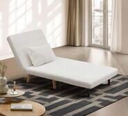 Montey Sherpa 1 Seater Sofa Bed White