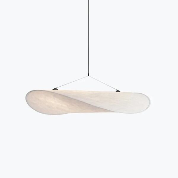 NNEOBA Silk Fabric Tense LED Ceiling Chandelier - Remote Control Dimmable Pendant Hanging Lamp