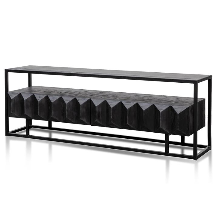Nadine 1.8m TV Entertainment Unit - Full Black by Interior Secrets - AfterPay Available Nadine 1.8m TV Entertainment Unit - Full Black by Interior Secrets - AfterPay Available