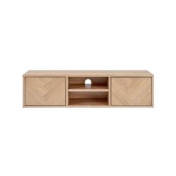 Nagano Lowline Entertainment Unit TV Stand Storage Cabinet 120cm - Natural