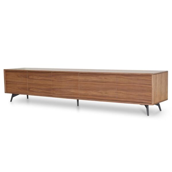 Nelson 2.4m Wooden TV Entertainment Unit - Walnut by Interior Secrets - AfterPay Available