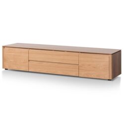 Norris 2m Entertainment TV Unit with Middle Drawer - Natural Oak by Interior Secrets - AfterPay Available