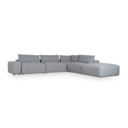 Oliver Modular Chaise Fabric Sofa - Glacier Grey by Interior Secrets - AfterPay Available