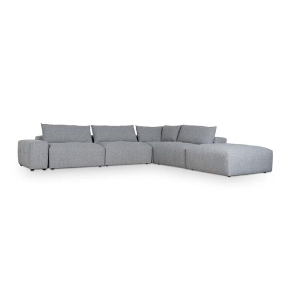 Oliver Modular Chaise Fabric Sofa - Glacier Grey by Interior Secrets - AfterPay Available