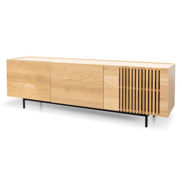 Onito 180cm TV Entertainment Unit - Natural with Black Legs by Interior Secrets - AfterPay Available