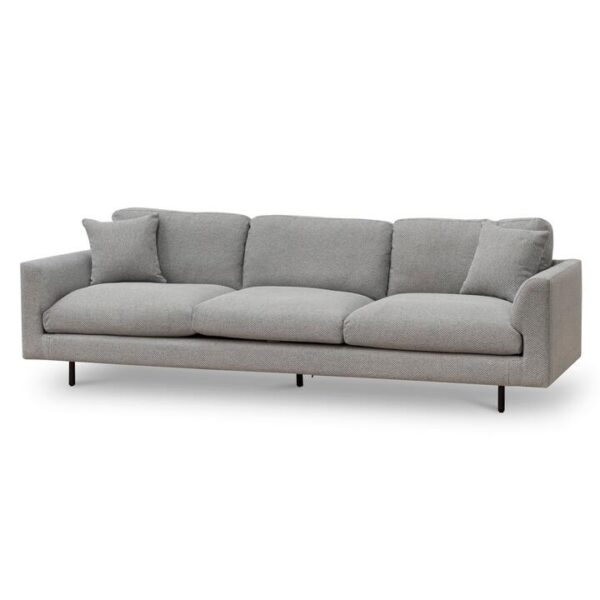 Osvaldo 4 Seater Fabric Sofa - Grey by Interior Secrets - AfterPay Available