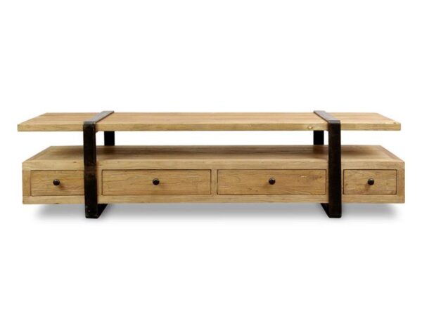Phoenix Reclaimed Lowline 1.8m Wooden TV Entertainment Unit by Interior Secrets - AfterPay Available