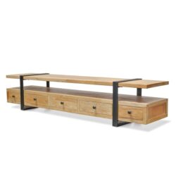 Phoenix Reclaimed Lowline 2.2m Wooden TV Entertainment Unit by Interior Secrets - AfterPay Available