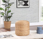 Rafiatta Round Ottoman Neutral