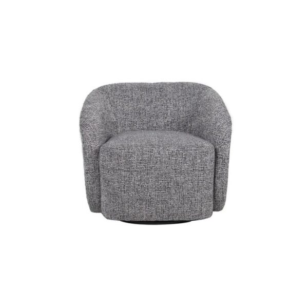 Raimon Furniture Rae Modern Textured Fabric Swivel Occasional Accent Lounge Chair Safari
