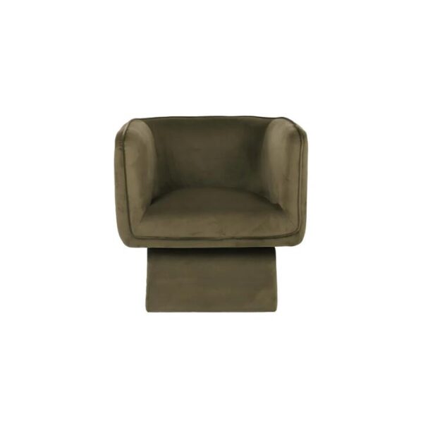 Raimon Furniture Roshell Modern Textured Fabric Swivel Occasional Armchair Accent Lounge Chair Moss