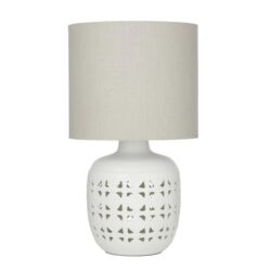 Rassa Table Lamp - White by Interior Secrets - AfterPay Available