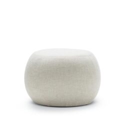 Raven Fabric Cushion Ottoman - Beige by Interior Secrets - AfterPay Available
