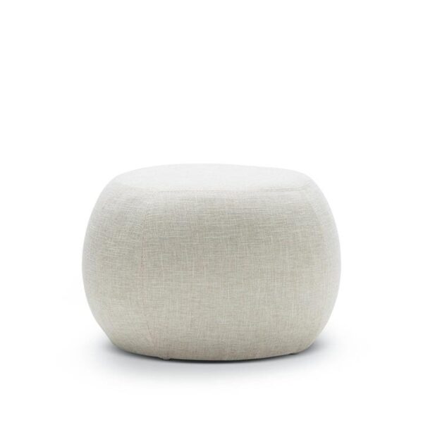 Raven Fabric Cushion Ottoman - Beige by Interior Secrets - AfterPay Available