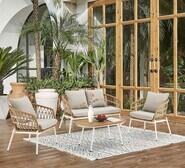 Ravena 4 Piece Outdoor Lounge Set Neutral