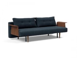 Recast double sofa bed with walnut arms - innovation living