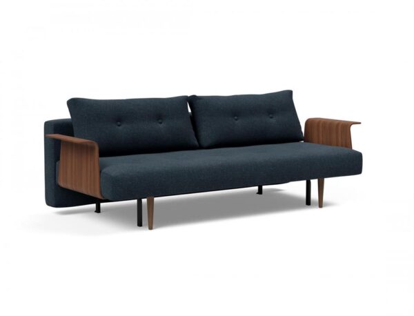 Recast double sofa bed with walnut arms - innovation living