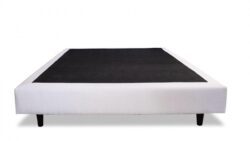 Recessed custom upholstered bed base