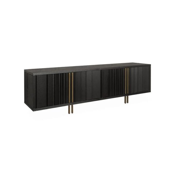 Roshan 2m TV Entertainment Unit - Textured Espresso Black by Interior Secrets - AfterPay Available