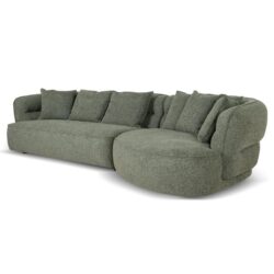 Rowe Right Chaise Sofa - Coral Dark Green by Interior Secrets - AfterPay Available