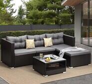 Sailor 4 Seater Outdoor Sofa And Table Set Grey