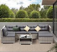Sailor 6 Seater Outdoor Sofa And Table Set Grey