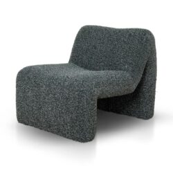 Saini Fabric Lounge Chair - Green Boucle by Interior Secrets - AfterPay Available