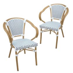 Set of 2 - Dalmatian Indoor / Outdoor Armchair - Black & White by Interior Secrets - AfterPay Available