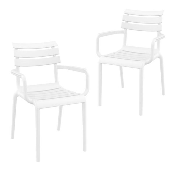Set of 2 - Keller Indoor / Outdoor Dining Armchair - White by Interior Secrets - AfterPay Available