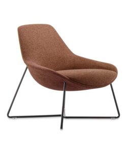 Smoliv Cross Base Lounge Chair - Rust by Interior Secrets - AfterPay Available