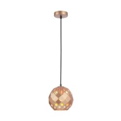 TUILE Pendant Lamp Light Interior ES Champagne Gold Embossed Tiled Wine Glass OD200mm