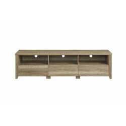 TV Cabinet 3 Storage Drawers with Shelf Natural Wood like MDF Entertainment Unit in Oak Colour