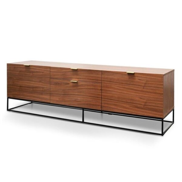 Talia 180cm Wooden TV Entertainment Unit - Walnut - Last One by Interior Secrets - AfterPay Available