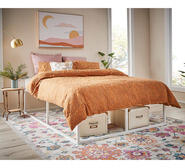 Tori High Double Bed Base White