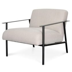Tracy Fabric Lounge Chair - Beige by Interior Secrets - AfterPay Available