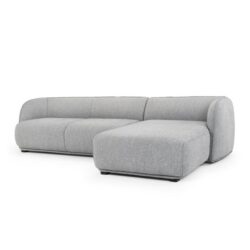 Troy 3 Seater Right Chaise Fabric Sofa - Graphite Grey by Interior Secrets - AfterPay Available