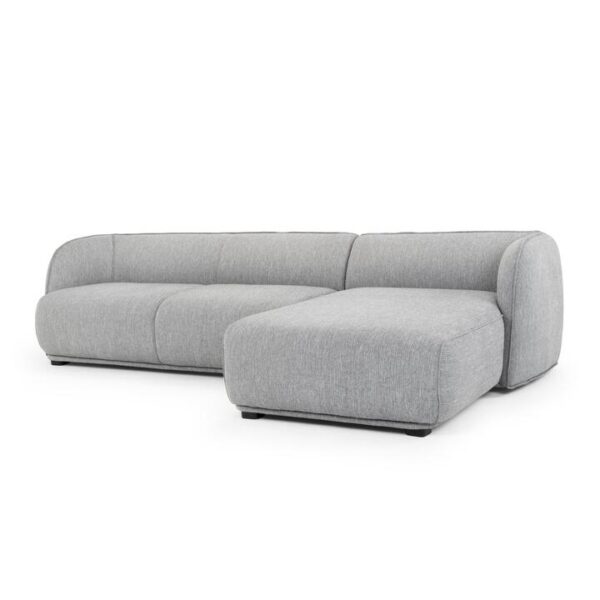Troy 3 Seater Right Chaise Fabric Sofa - Graphite Grey by Interior Secrets - AfterPay Available