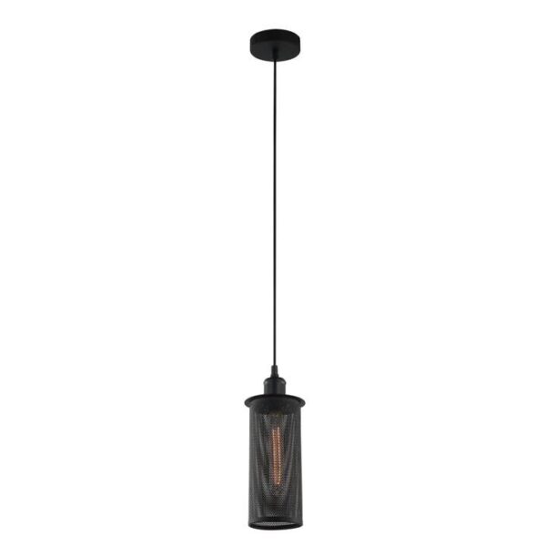 VENETO Pendant Lamp Light Interior ES Black Mesh Oblong OD120mm