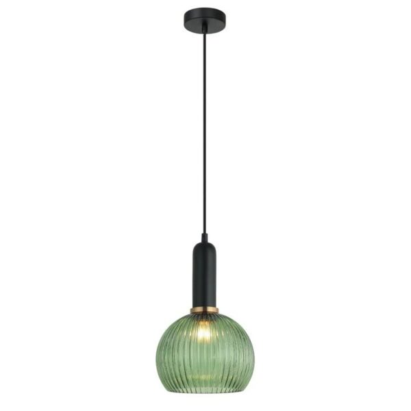 VINTAJ Pendant Lamp Light Interior ES Black Green Glass Wine Glass OD200mm