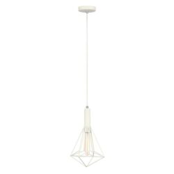 WHITEBAND Pendant Lamp Light Interior ES White Large Diamond Cage OD250mm