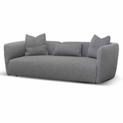 Willian 3 Seater Fabric Sofa - Noble Grey by Interior Secrets - AfterPay Available