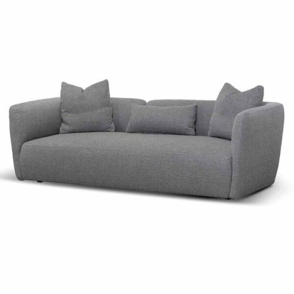 Willian 3 Seater Fabric Sofa - Noble Grey by Interior Secrets - AfterPay Available