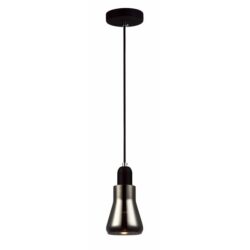 YARRA Pendant Lamp Light Interior GU10 Black Smoke Glass Flute OD90mm