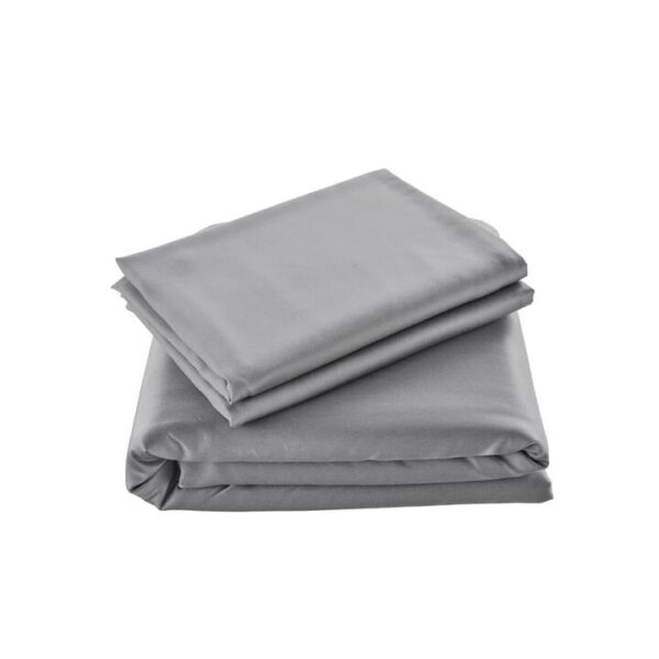 100% Natural Bamboo Quilt Cover Set Silver - King