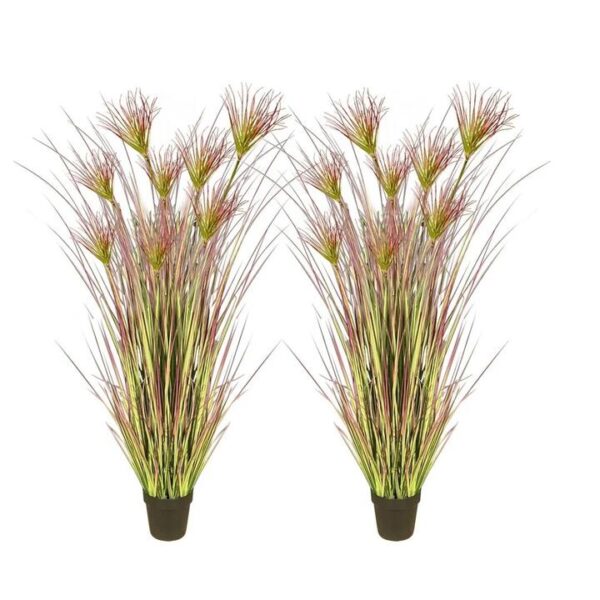 2X 150cm Purple Artificial Indoor Potted Papyrus Plant Tree Fake Simulation Decorative