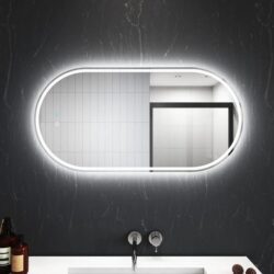 450x900mm 900x450mm Back&Front LED Light Bathroom Mirror, 900 x 450mm