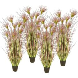 4X 150cm Purple Artificial Indoor Potted Papyrus Plant Tree Fake Simulation Decorative