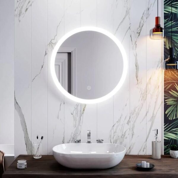 620 840mm Back&Front LED Light Bathroom Mirror, 840 x 840mm