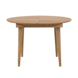 6IXTY Niche Round Oval Wooden Extension Dining Table 110-145cm - Natural